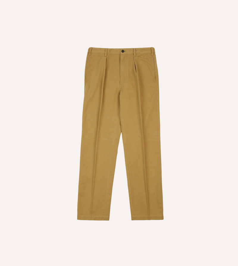 Sand Vintage Wash Cotton Games Trousers - 1