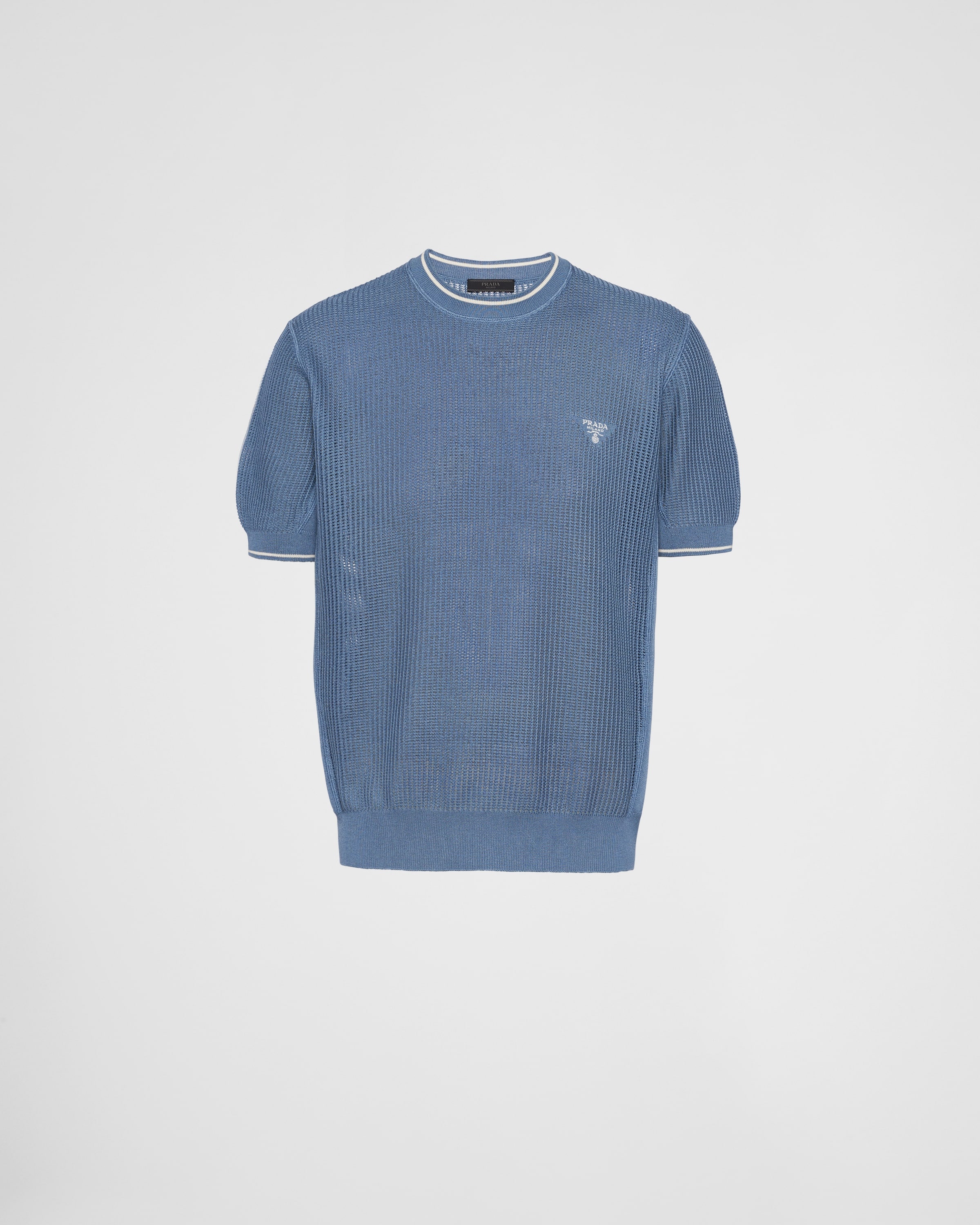 Silk and cotton crew-neck sweater - 1