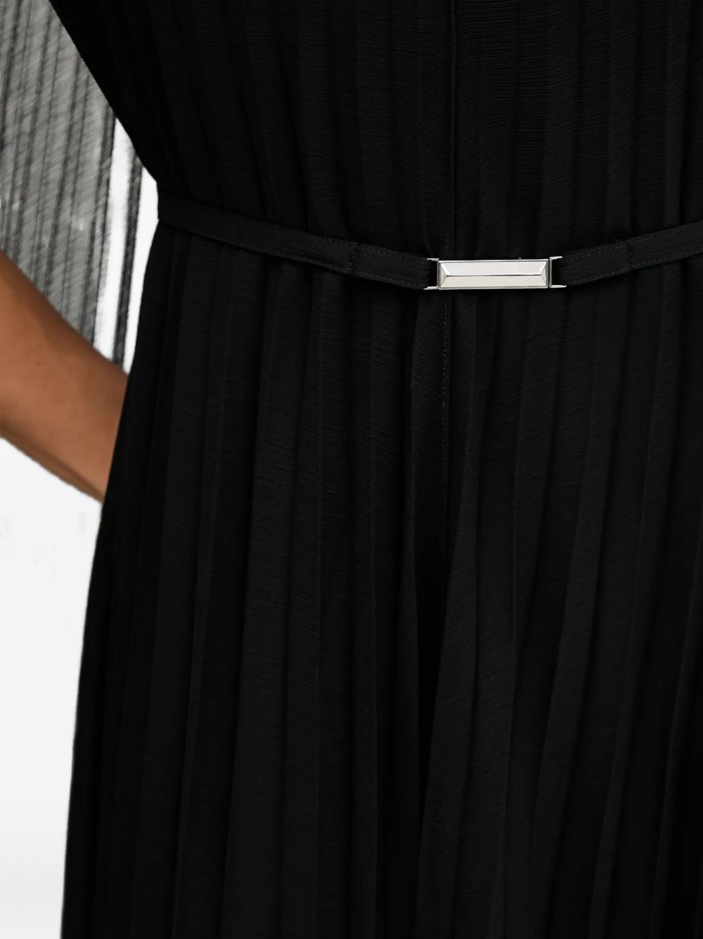 pleated cape dress - 5