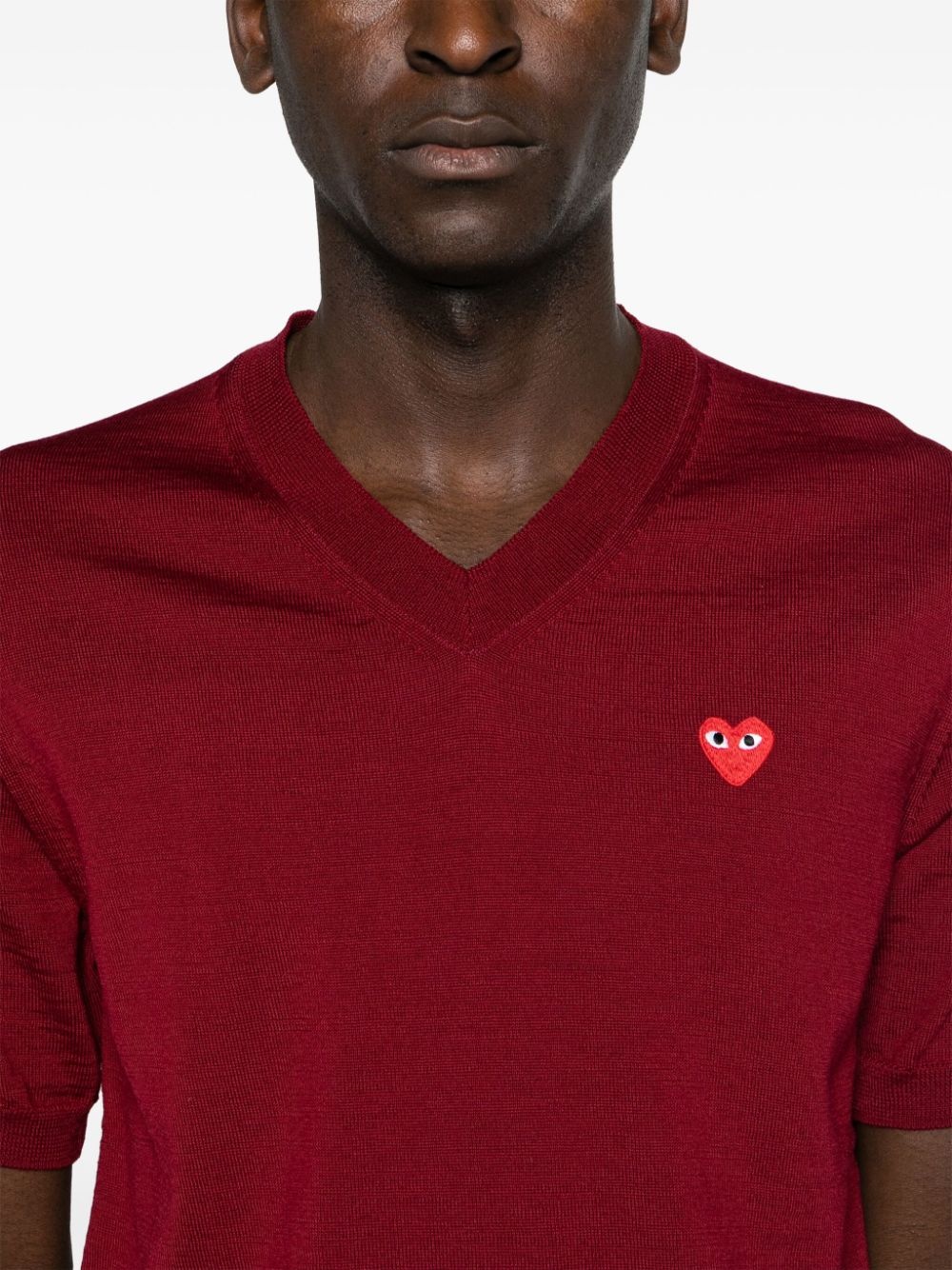 heart-patch wool jumper - 6