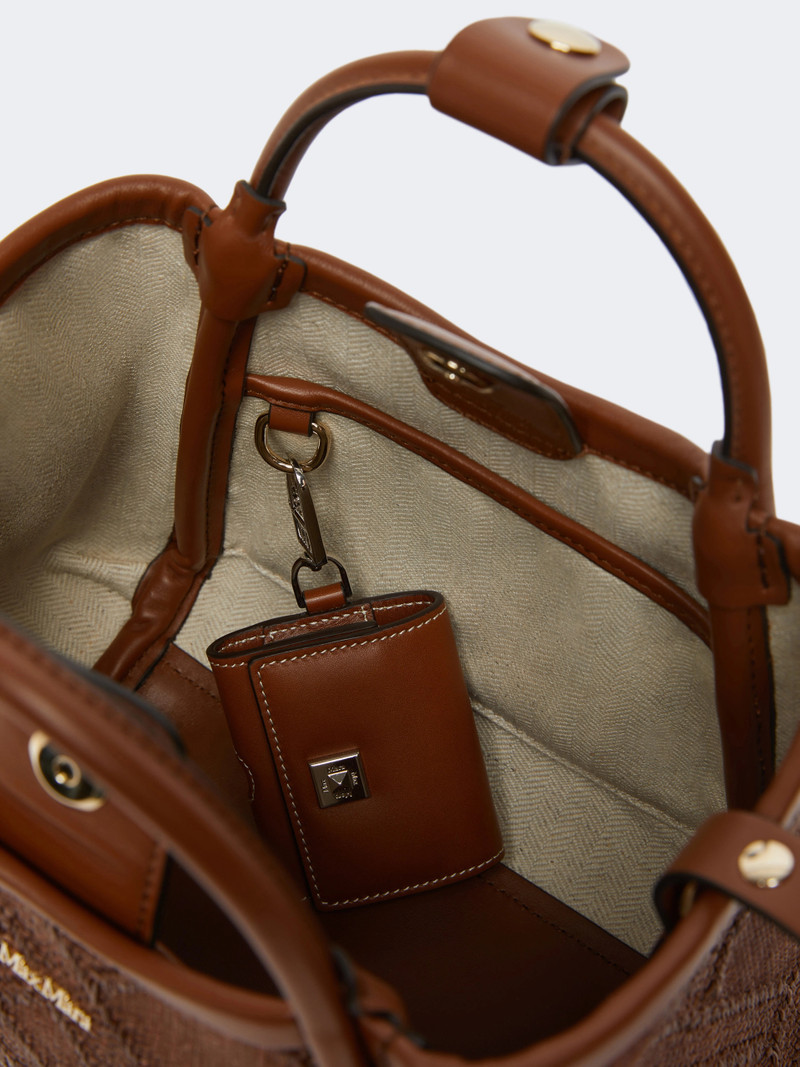 MARINEXS Extra-small Marine bag in diamond-patterned basketweave - AMBER BROWN 6
