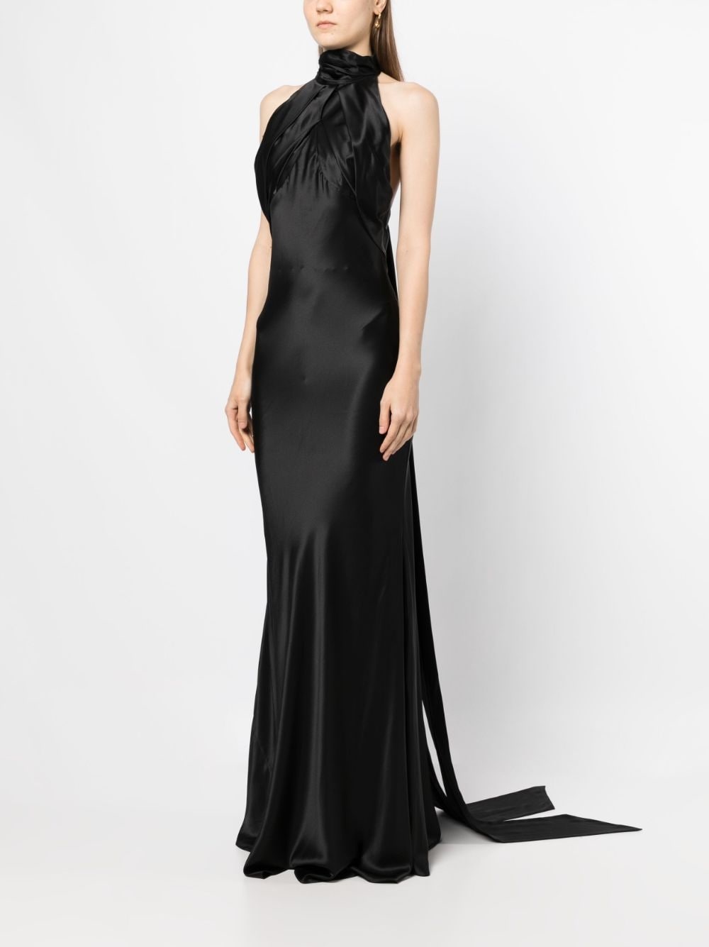 Audrey halterneck silk gown - 2
