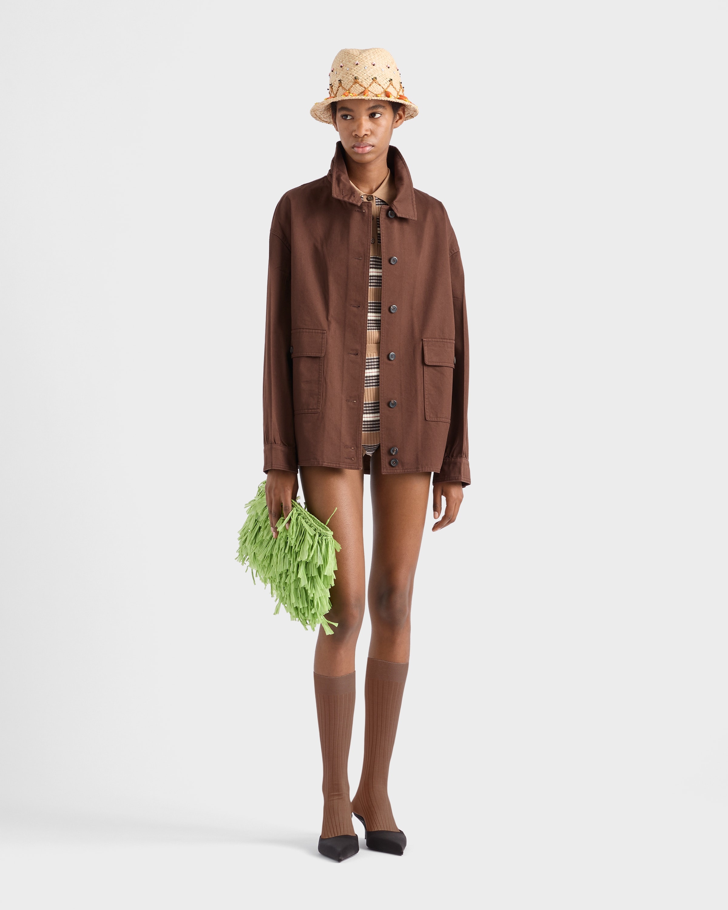 Old gabardine cotton shirt jacket - 2