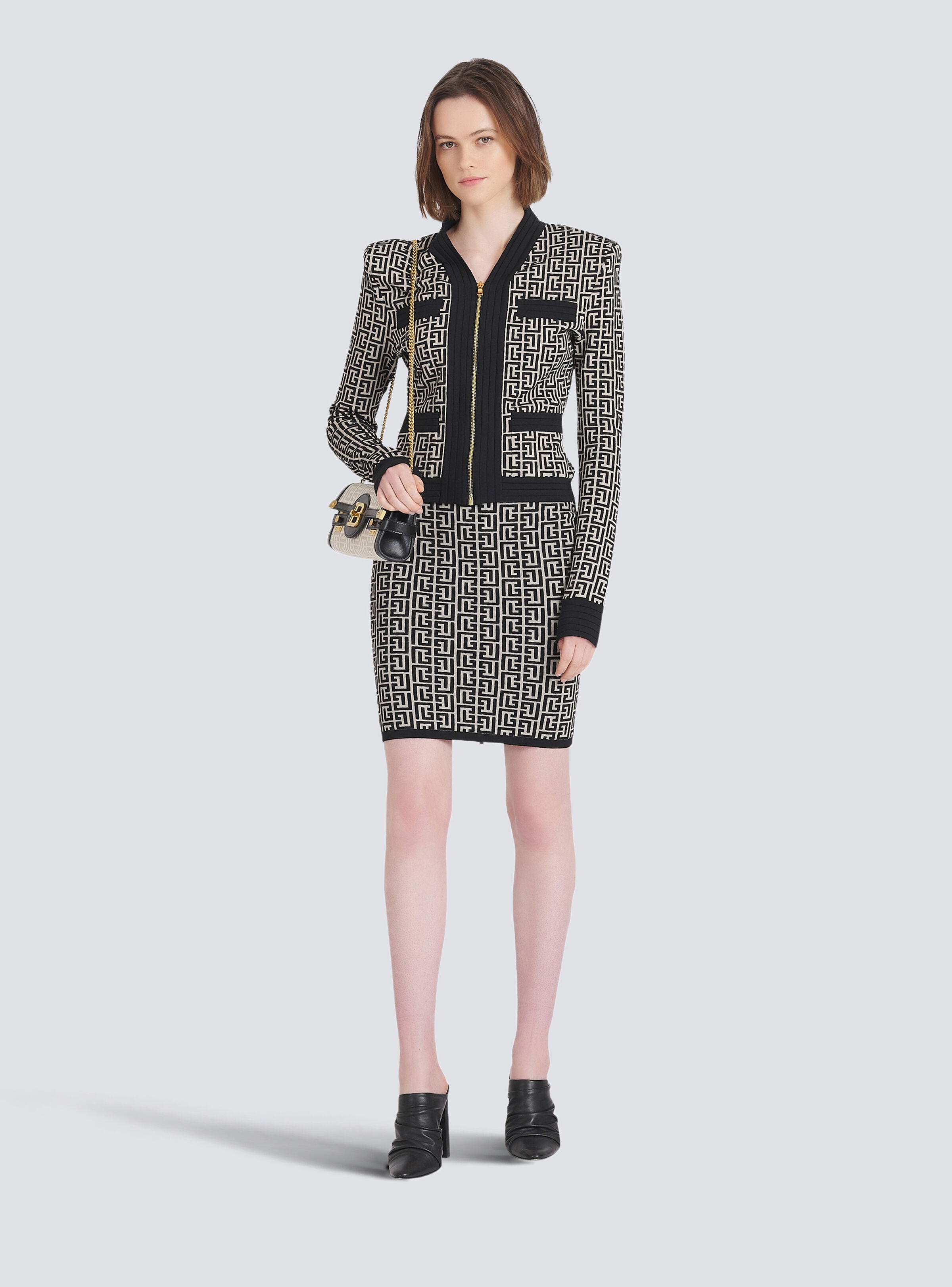 Knit cardigan with Balmain monogram - 2