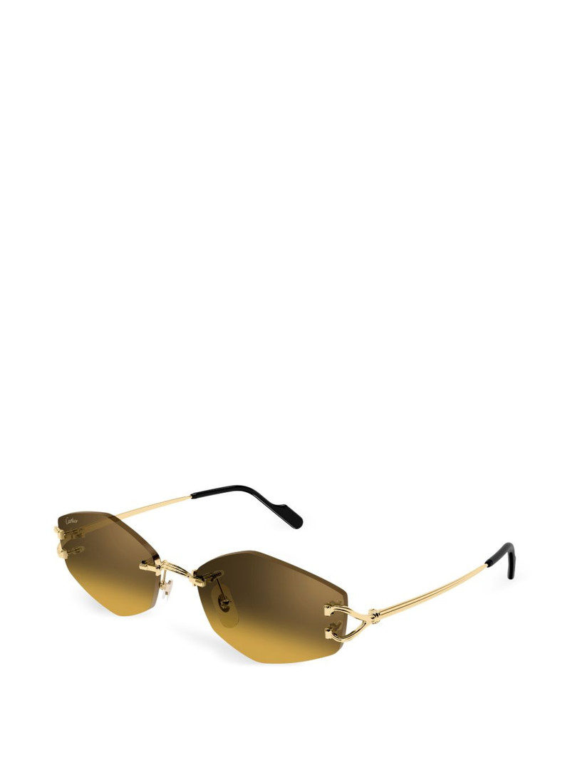 rimless geometric-frame sunglasses 1