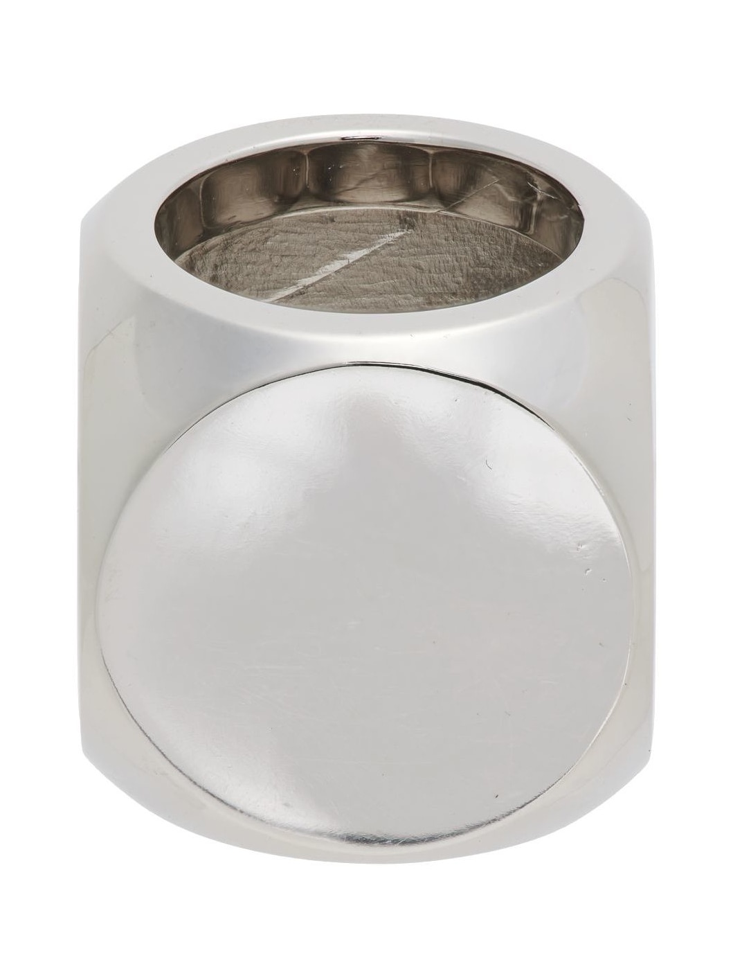 Silver & White Logo Dice Ring - 3