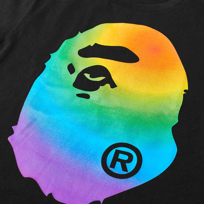 A BATHING APE® A Bathing Ape Rainbow Big Ape Head Tee outlook