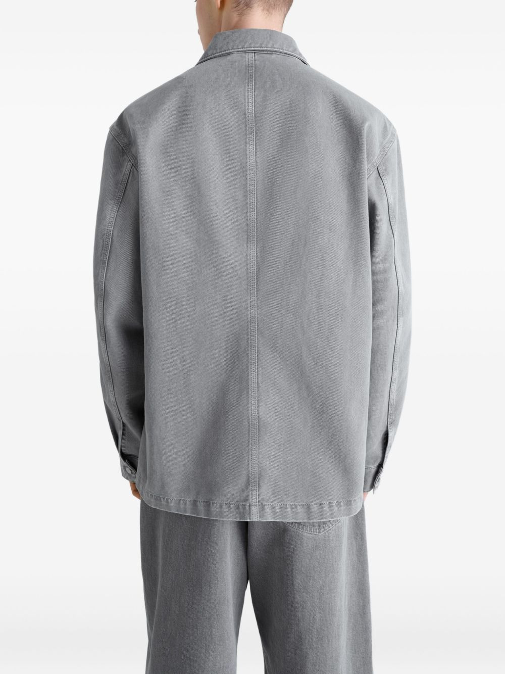patch-pocket denim overshirt - 4