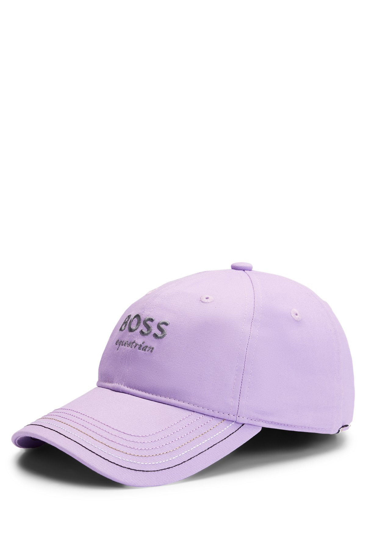 EQUESTRIAN EMBROIDERED-LOGO CAP WITH LEATHER STRAP - 2