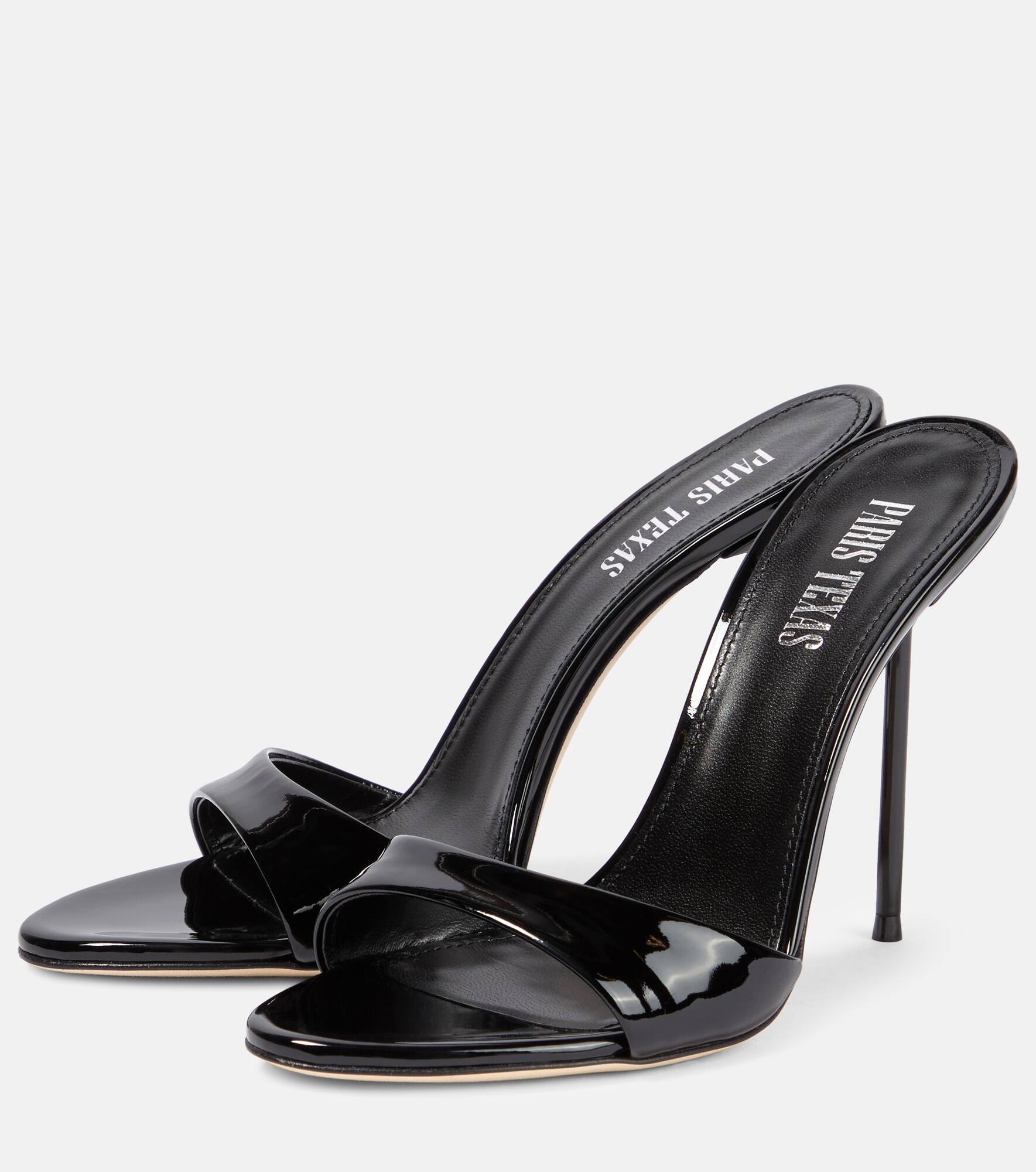 Patent leather and PVC sandals - 4