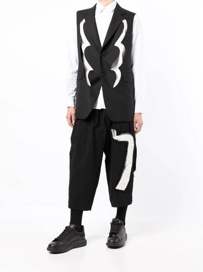 Yohji Yamamoto cropped tailored trousers outlook