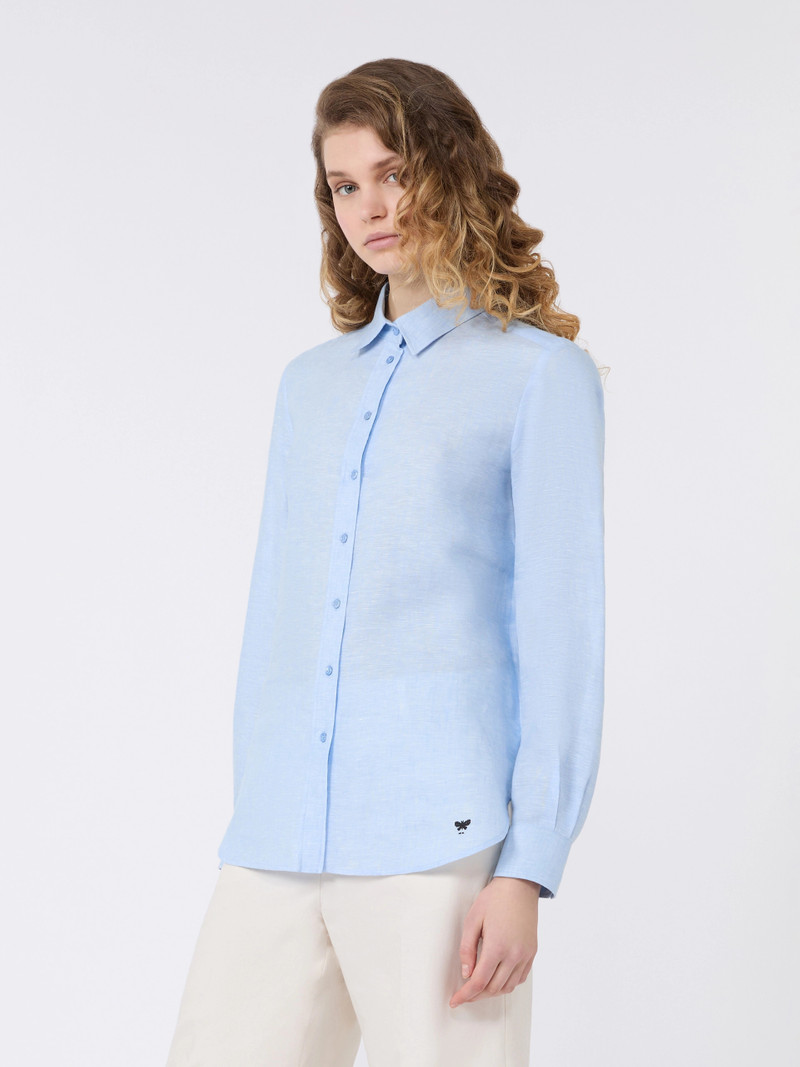 WERNER Linen fabric shirt - SKY BLUE 3