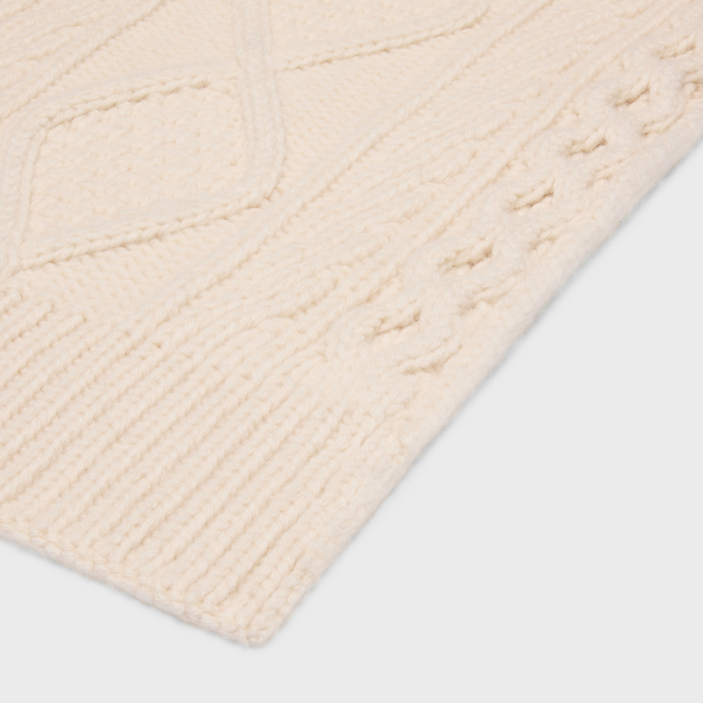triomphe scarf in aran cashmere and wool - 3