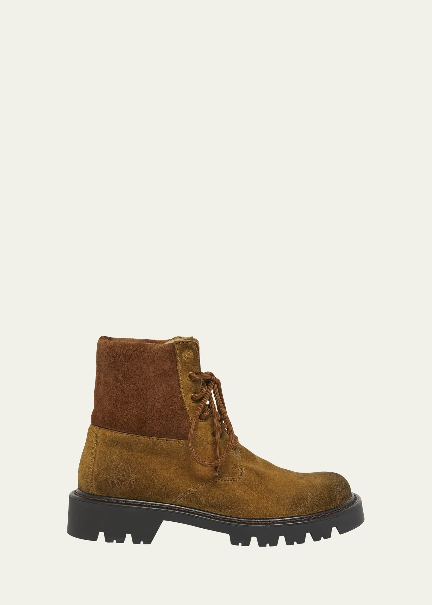 Loewe Men's Sierra Suede Lace-Up Ankle Boots