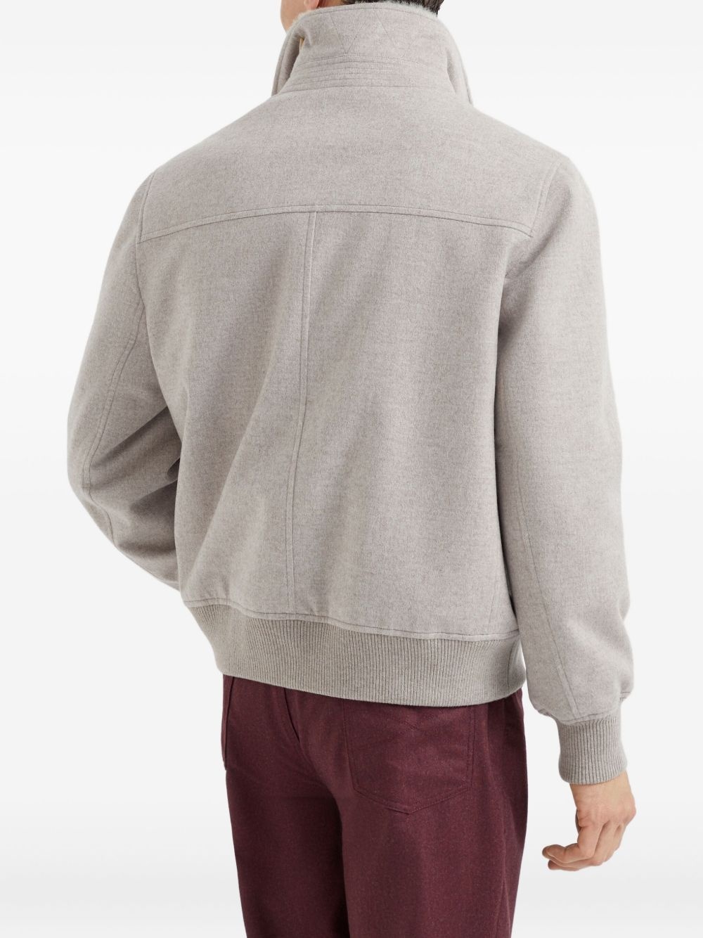 cashmere bomber jacket - 4