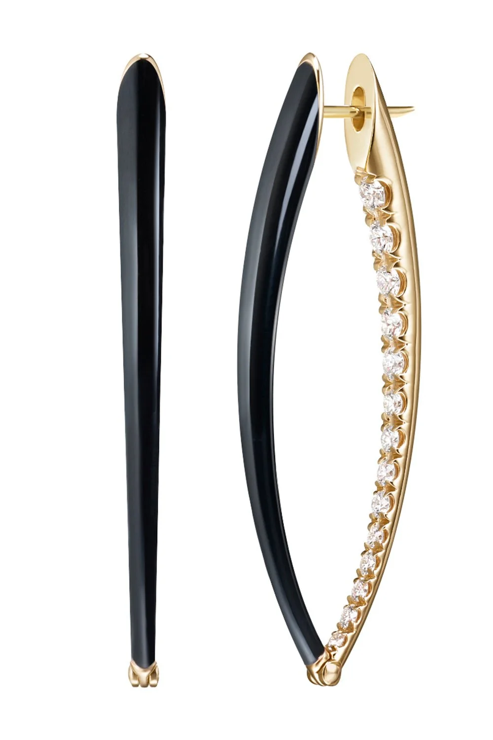 Large Black Cristina Earrings - 1
