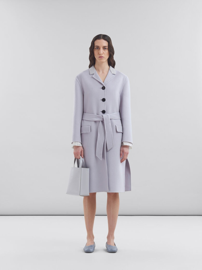 Marni MUSEO MINI BAG IN GREY LEATHER outlook