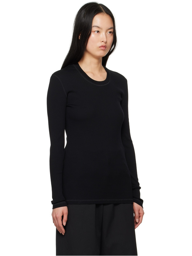 Black Rib Long Sleeve T-Shirt 2