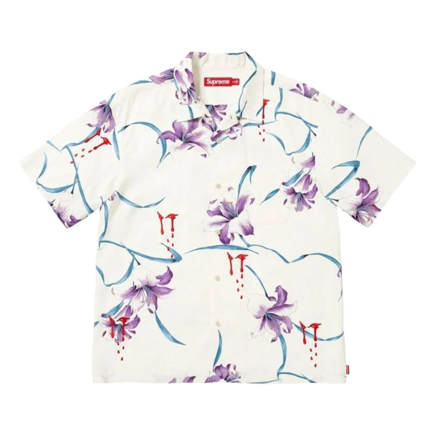 Supreme SS26 AOI Lilies S/S Shirt 'White' SUP-SS26-213-WHT - 1