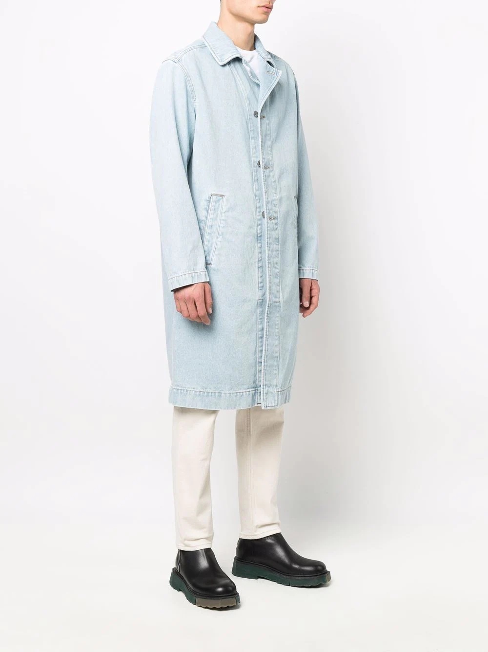 D-Roku-Long denim coat - 3