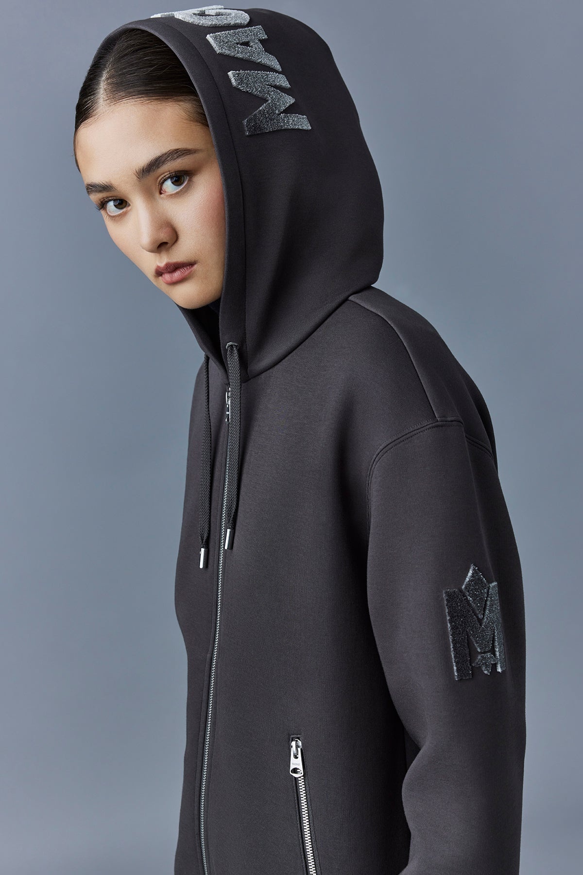 KRYS Zip-up with velvet embroidery - 5