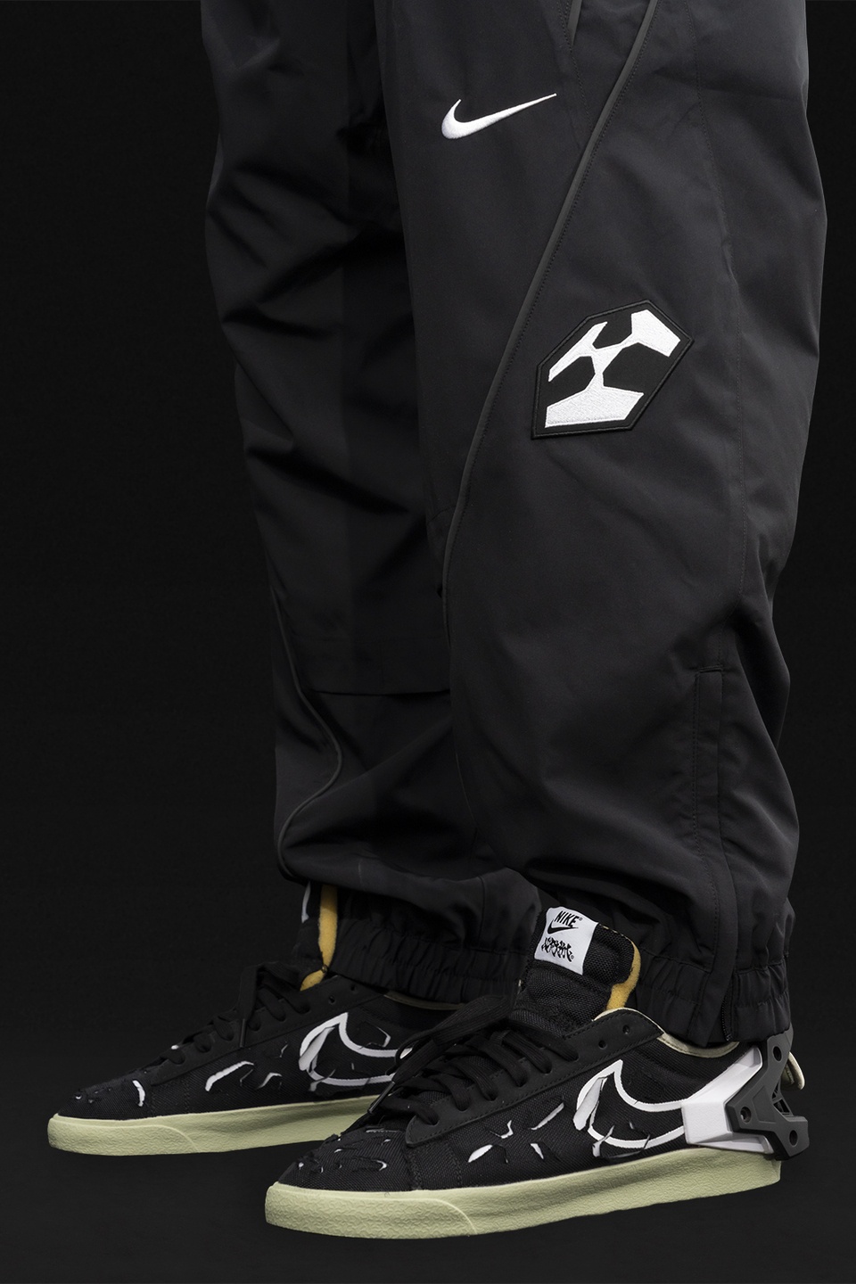 GGG-P2-011 Nike® Acronym® Track Pant Woven Black/Black/White/Black - 17