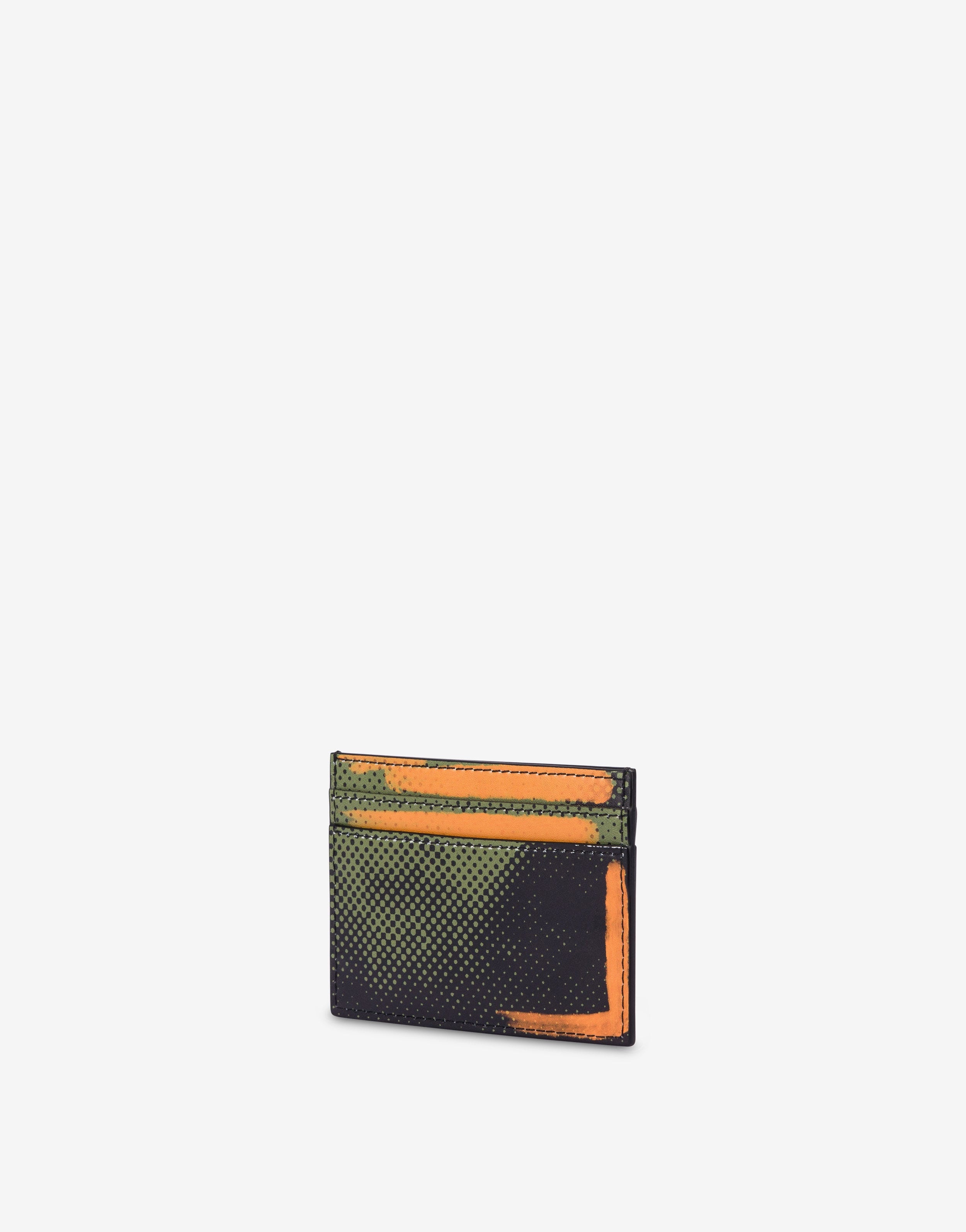 PRINTED CALFSKIN CARD HOLDER - 2