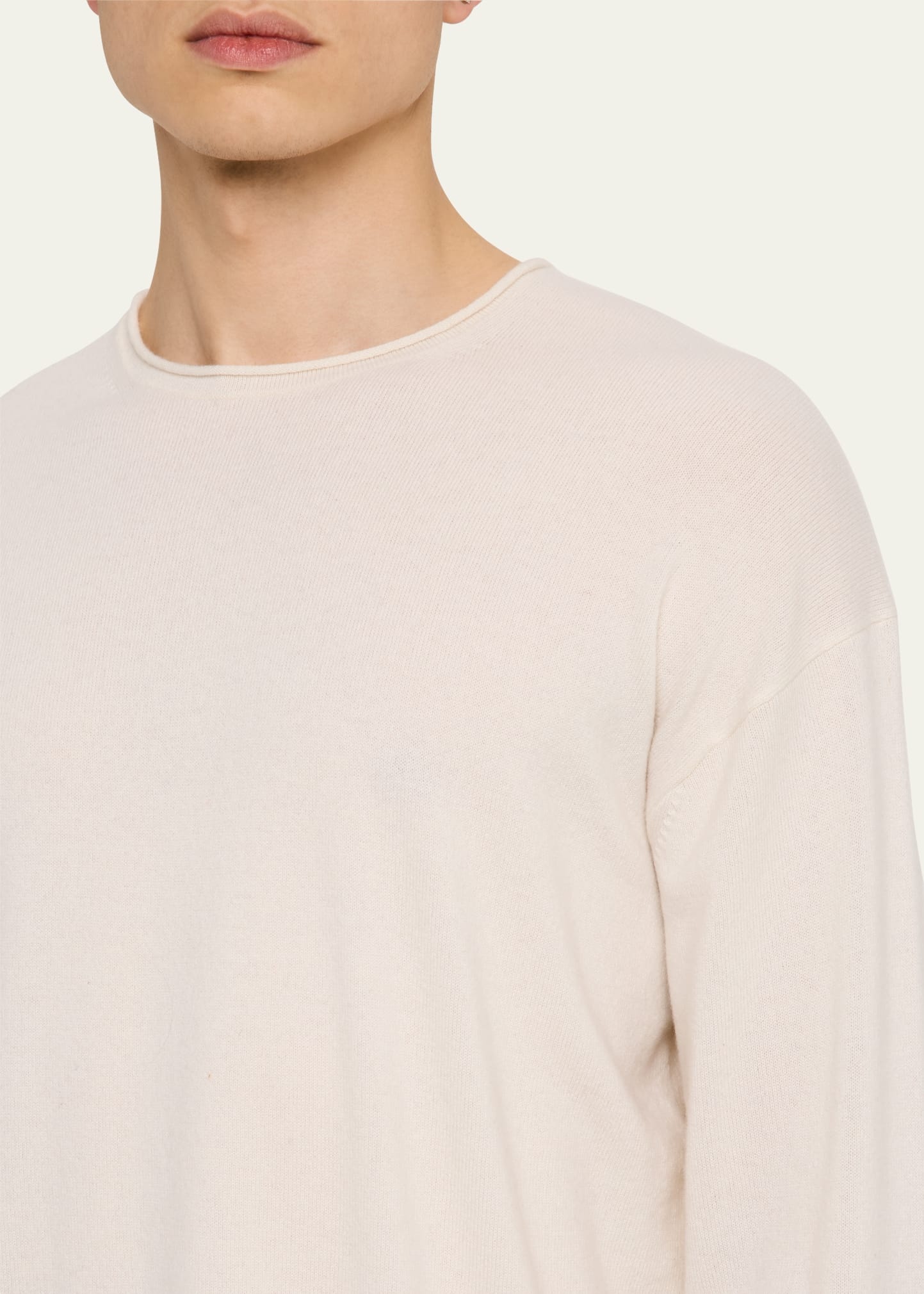 Men's Oversized Roll Cashmere Sweater - 5