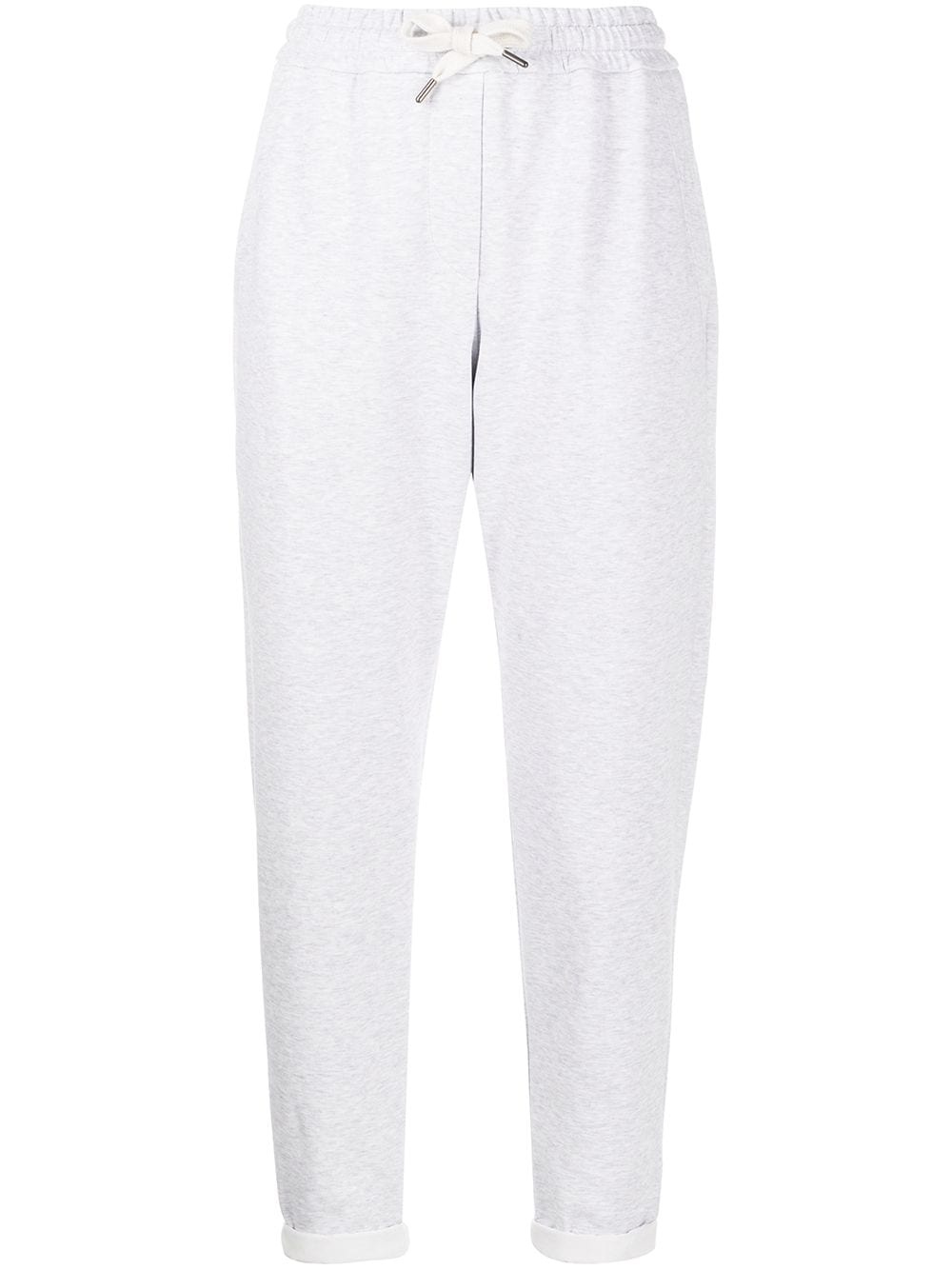 drawstring cropped sweatpants - 1