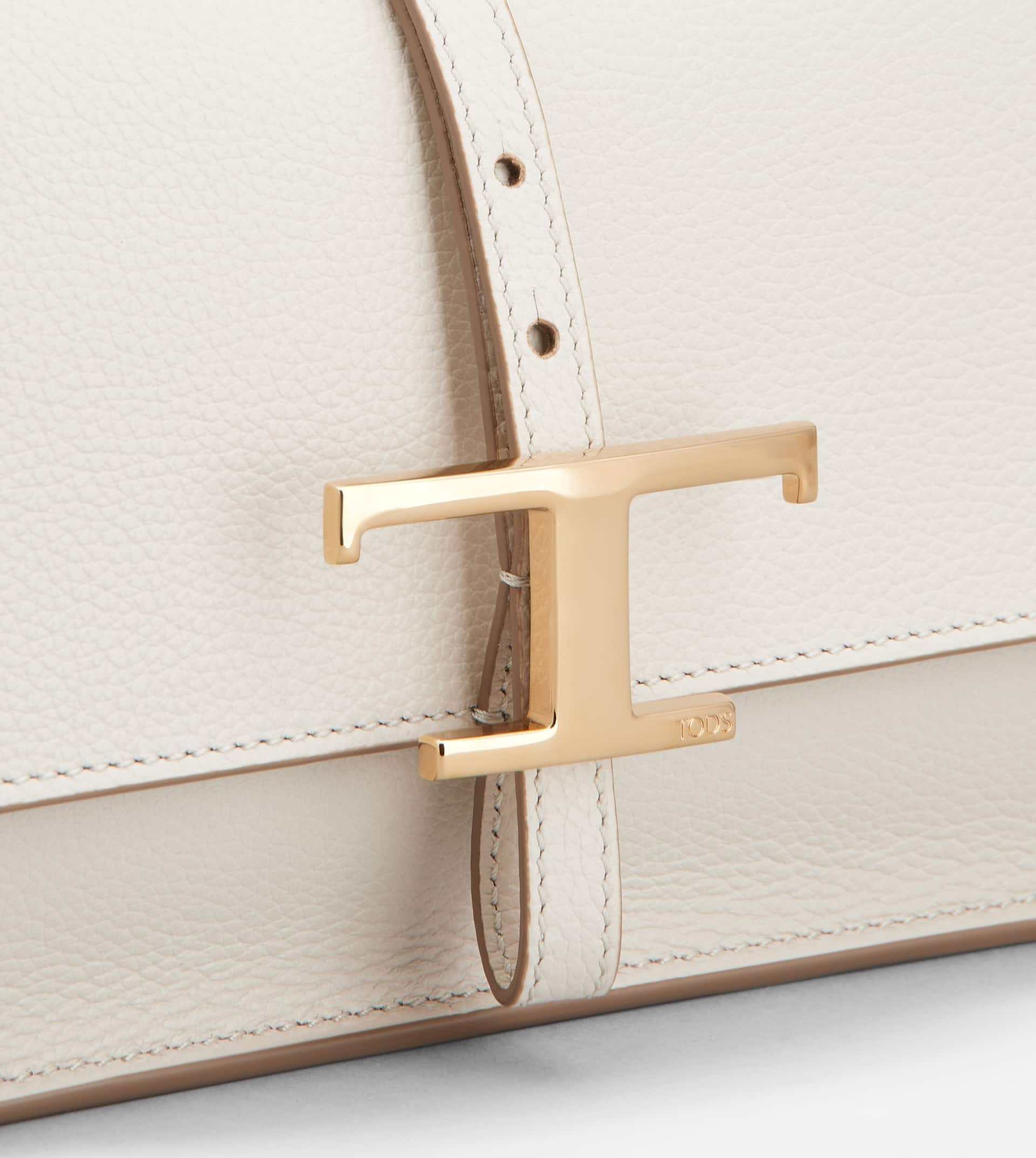 T TIMELESS FLAP BAG IN LEATHER MINI - BEIGE - 5