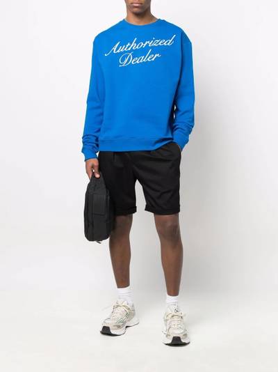 Just Don Authorized Dealer-print rib-trimmed sweatshirt outlook