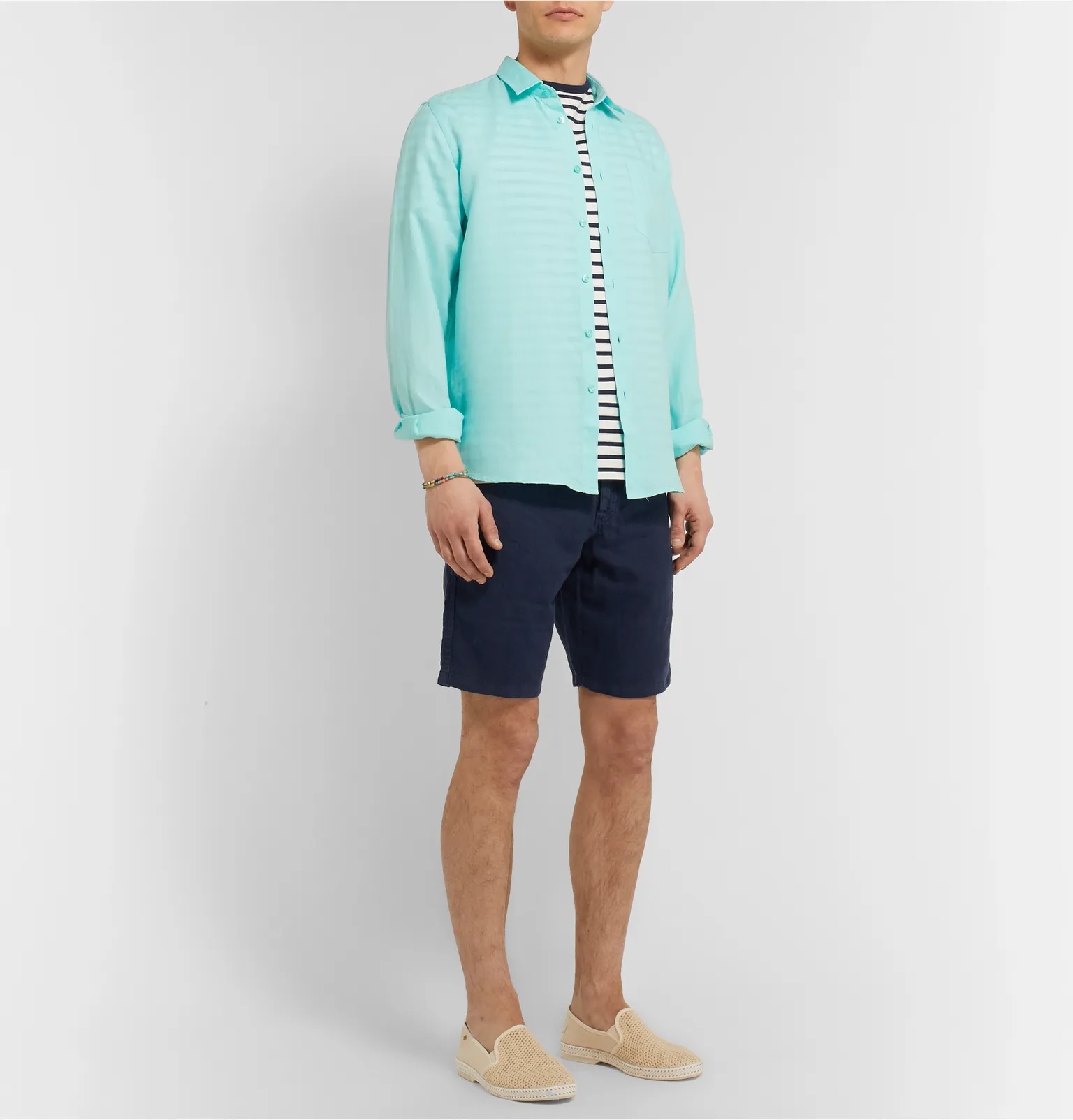 Baron Slim-Fit Linen Shorts - 2