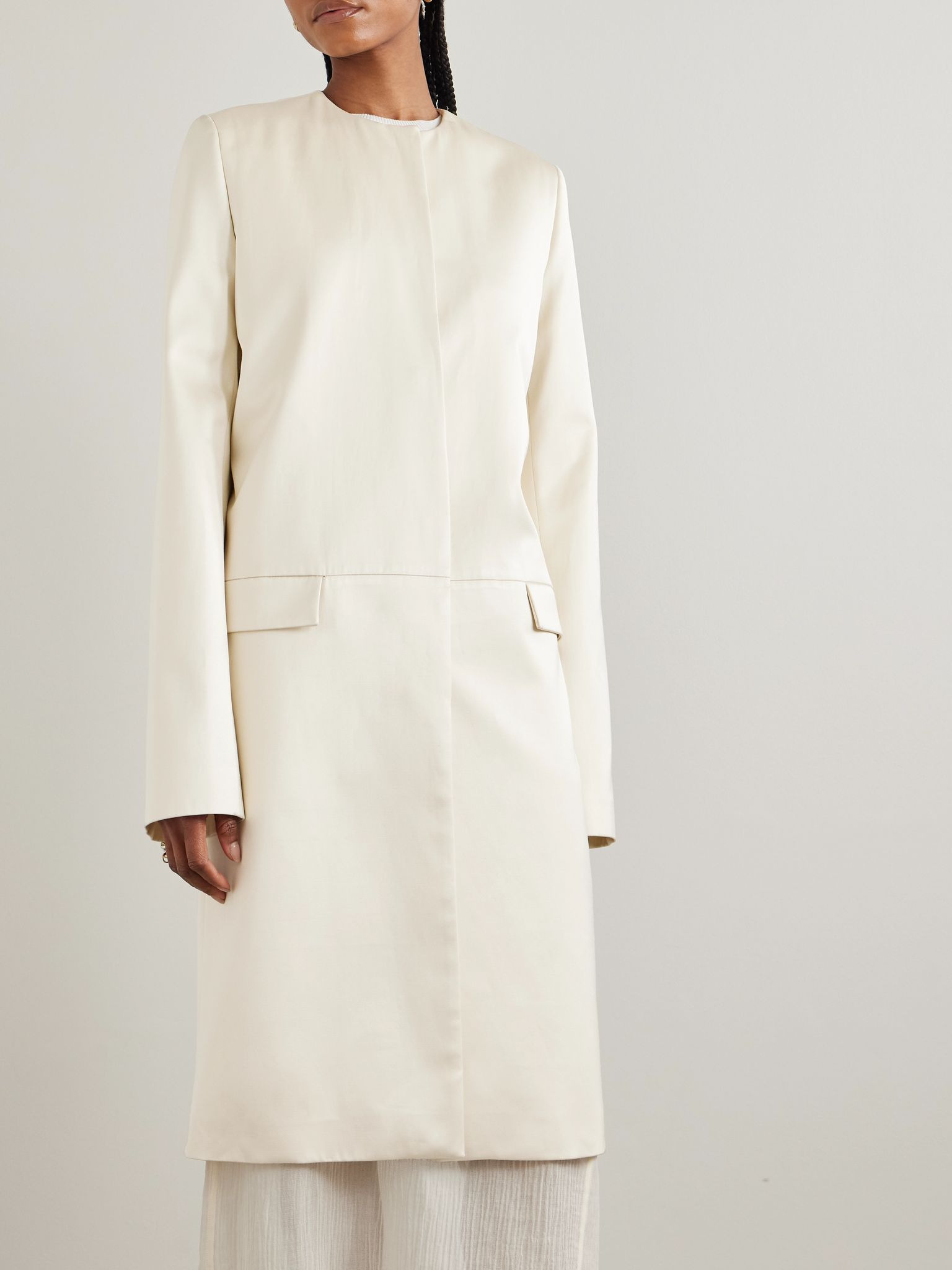 Silk coat Off-white - 3