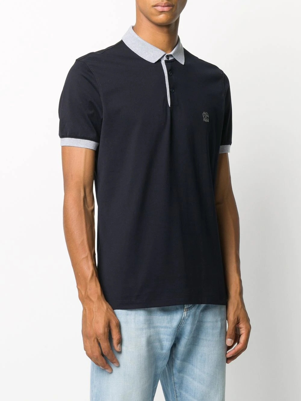 two-tone polo shirt - 3