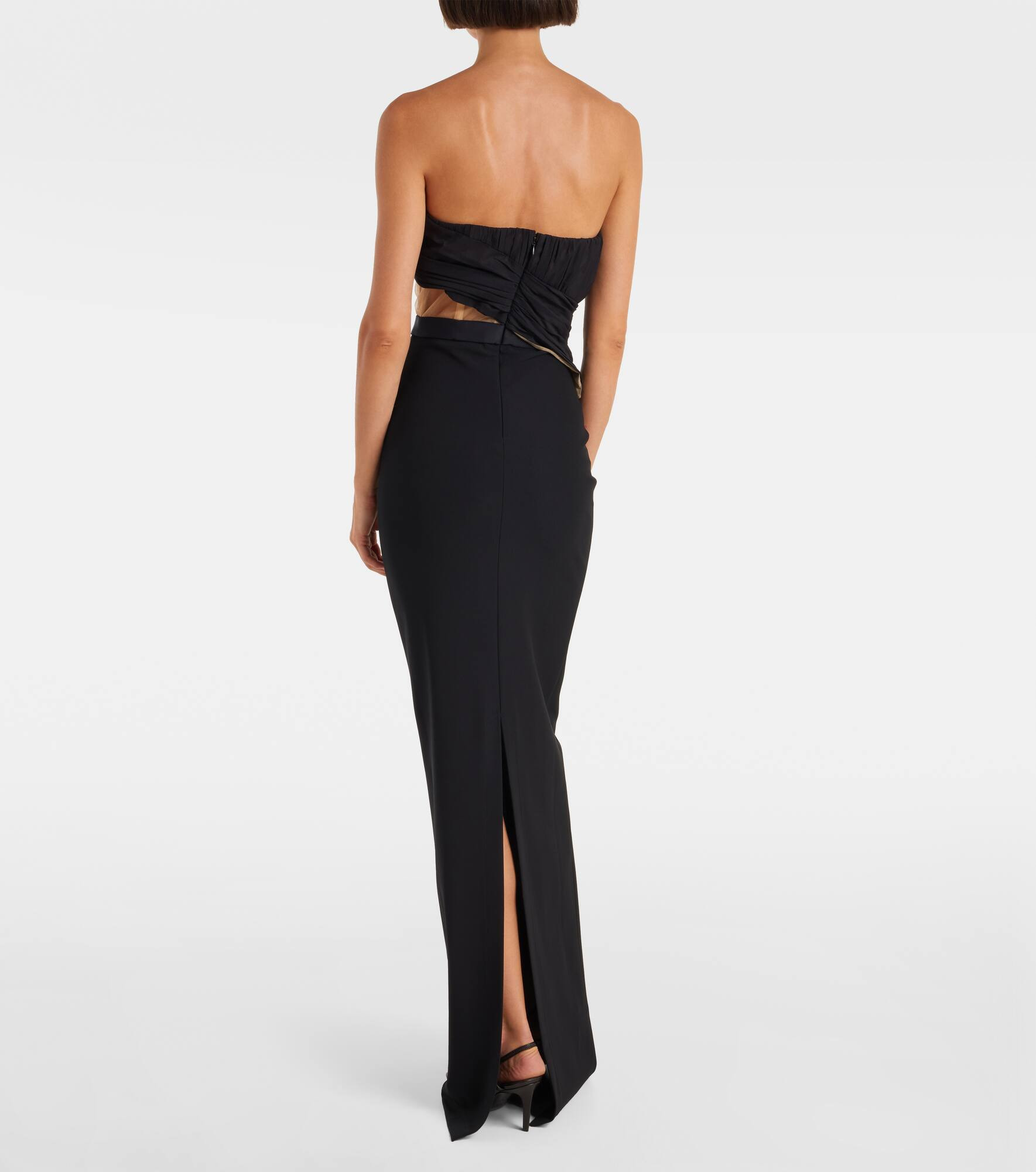 Cutout strapless gown - 3