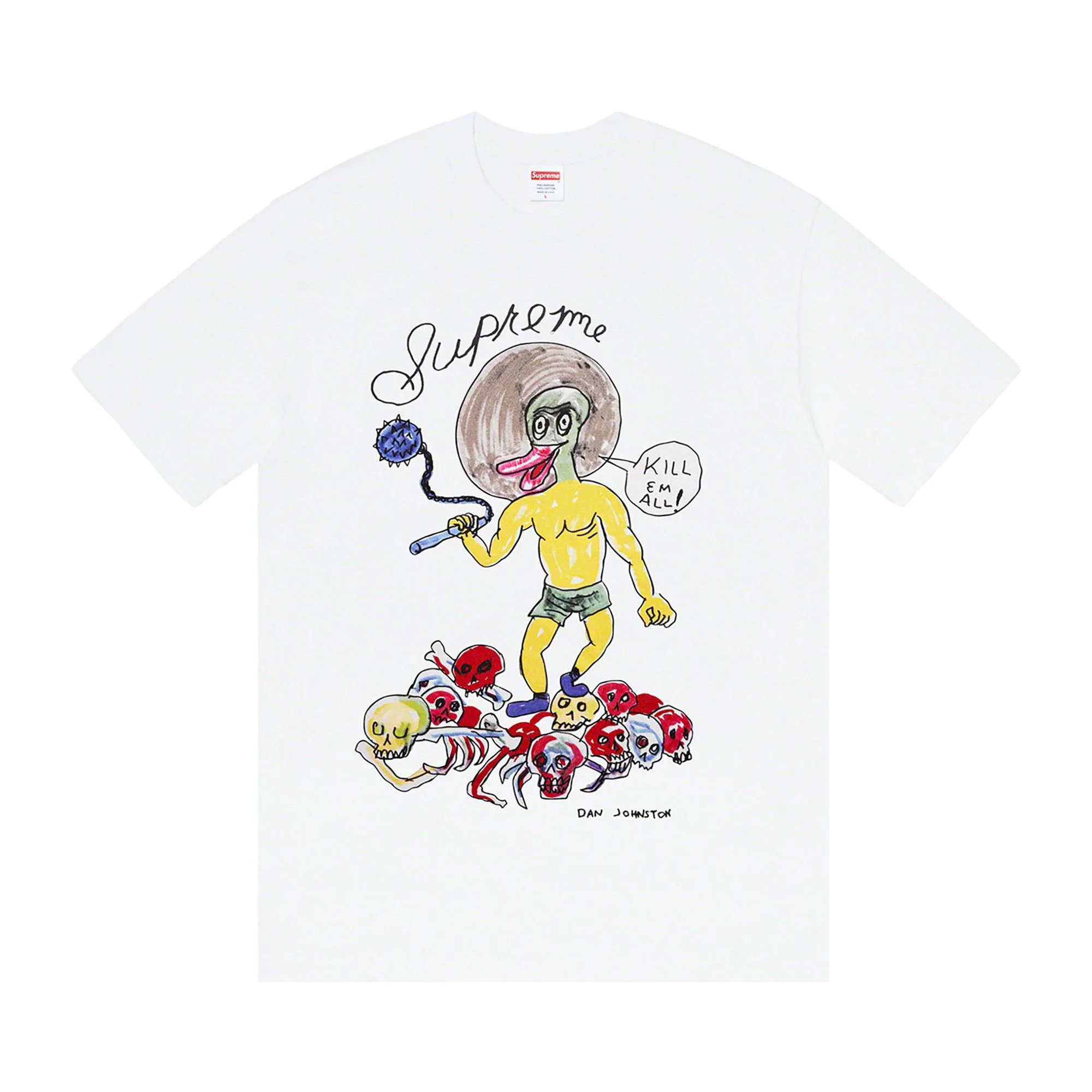 Supreme x Daniel Johnston Kill Em All Tee 'White' - 1