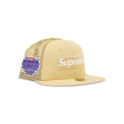 Supreme Supreme Box Logo Mesh Back New Era 'Light Gold' outlook