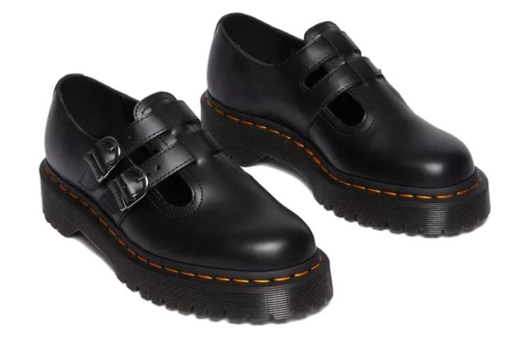 (WMNS) Dr. Martens 8065 II Bex Smooth Leather Platform Mary Jane 'Black' 30792001 - 4