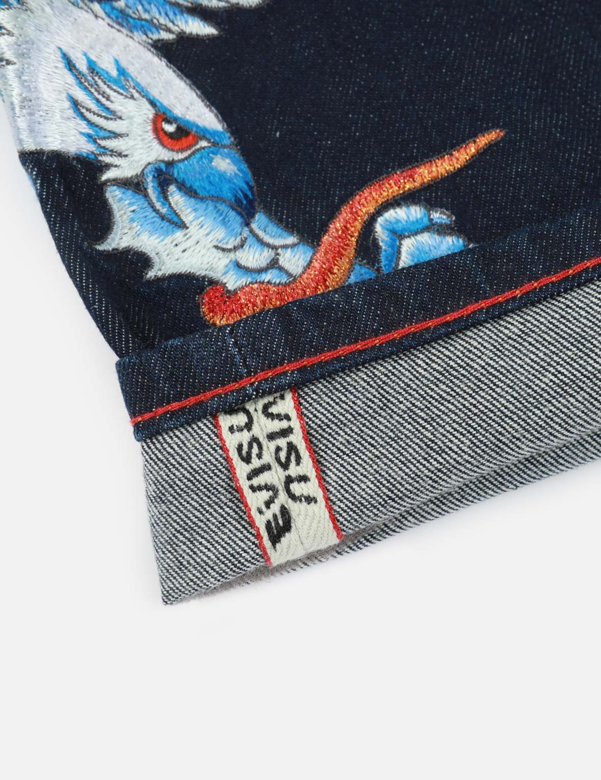 EAGLE EMBROIDERY REGULAR-FIT DENIM SHORTS - 10