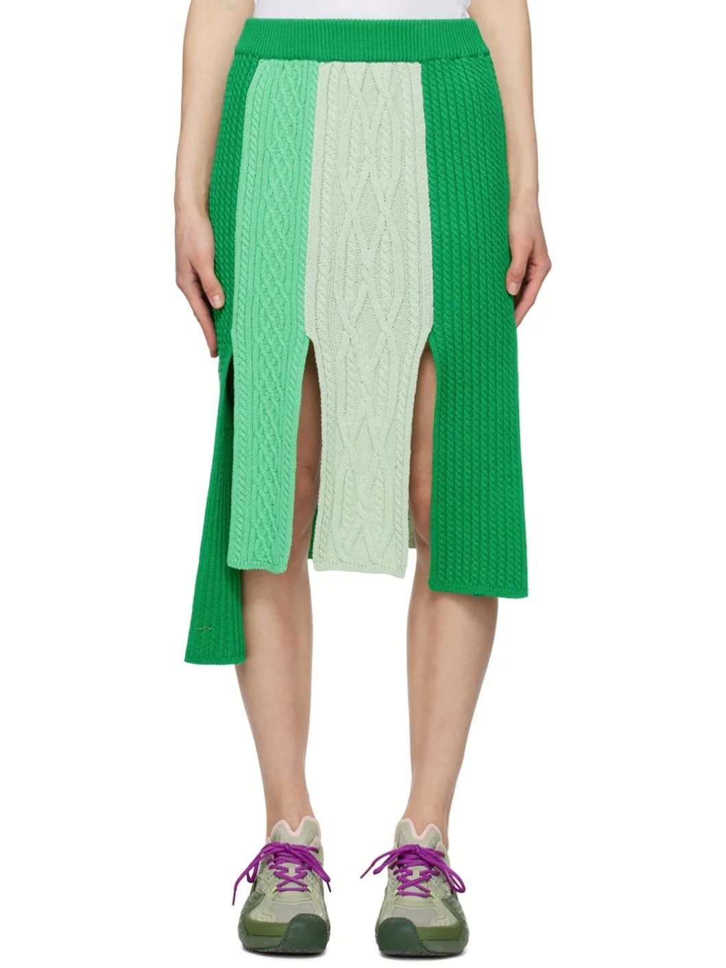 Green Paola Midi Skirt - 1