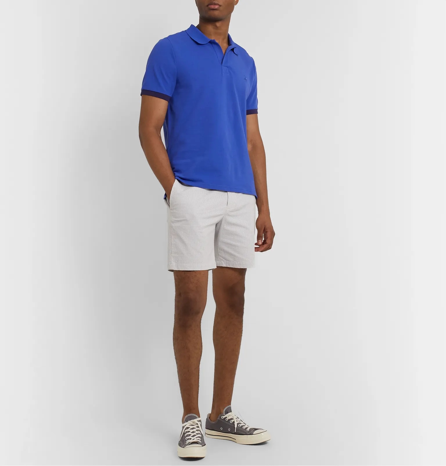 Palatin Slim-Fit Contrast-Tipped Cotton-Piqué Polo Shirt - 2