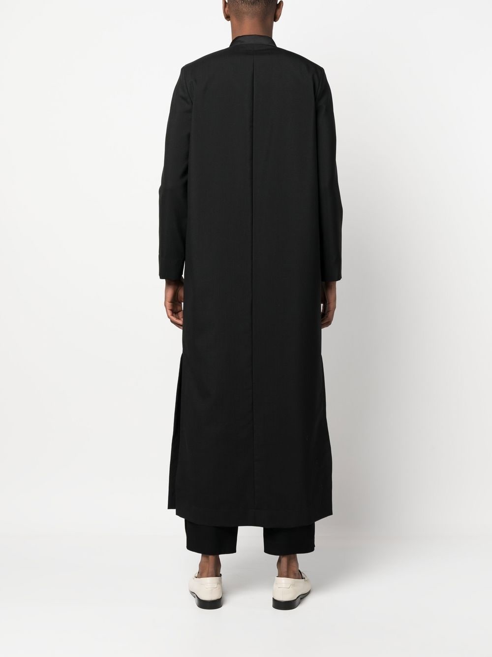 stand-up collar long coat - 4