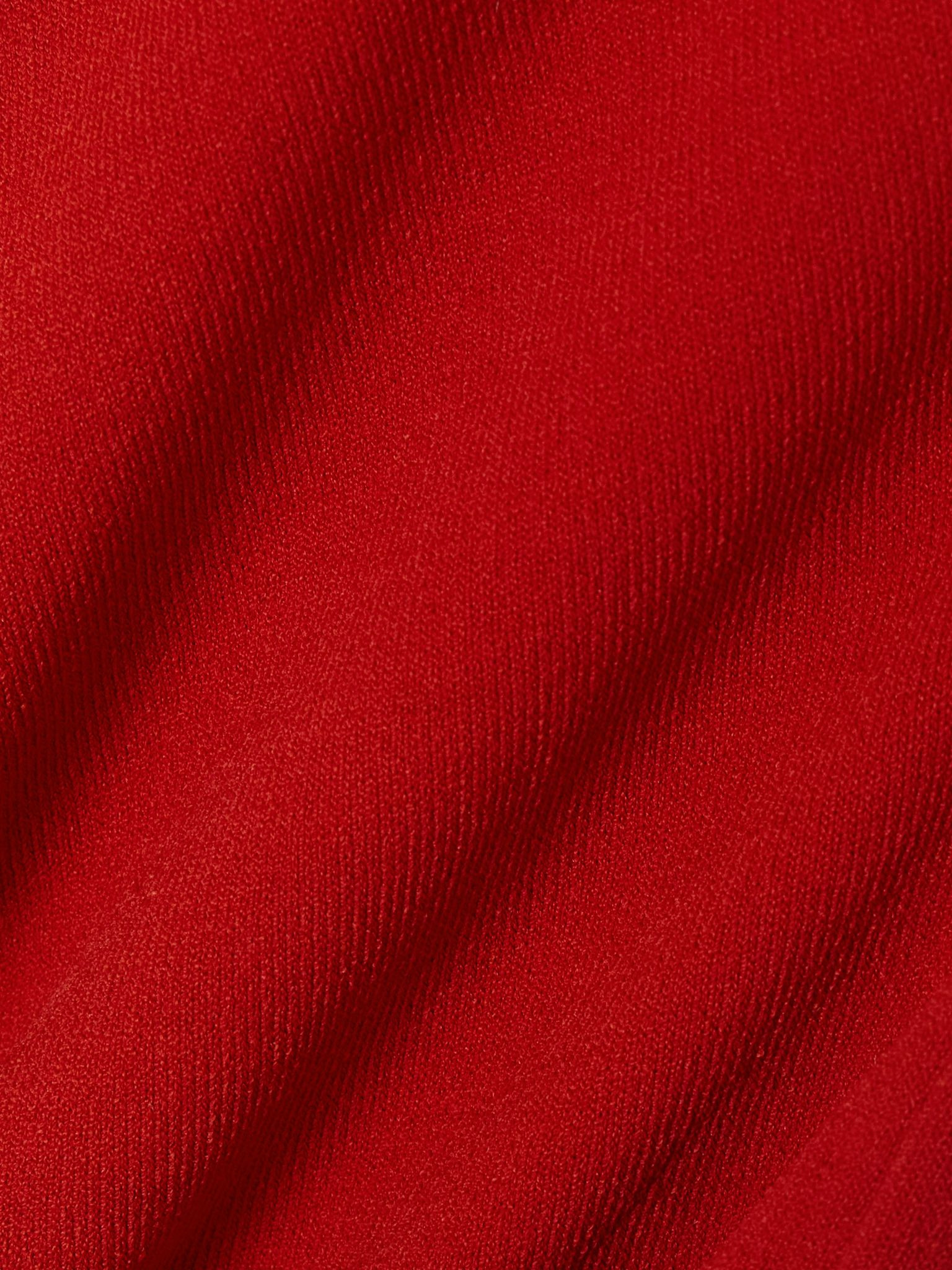 Polly cropped knitted T-shirt Red - 4