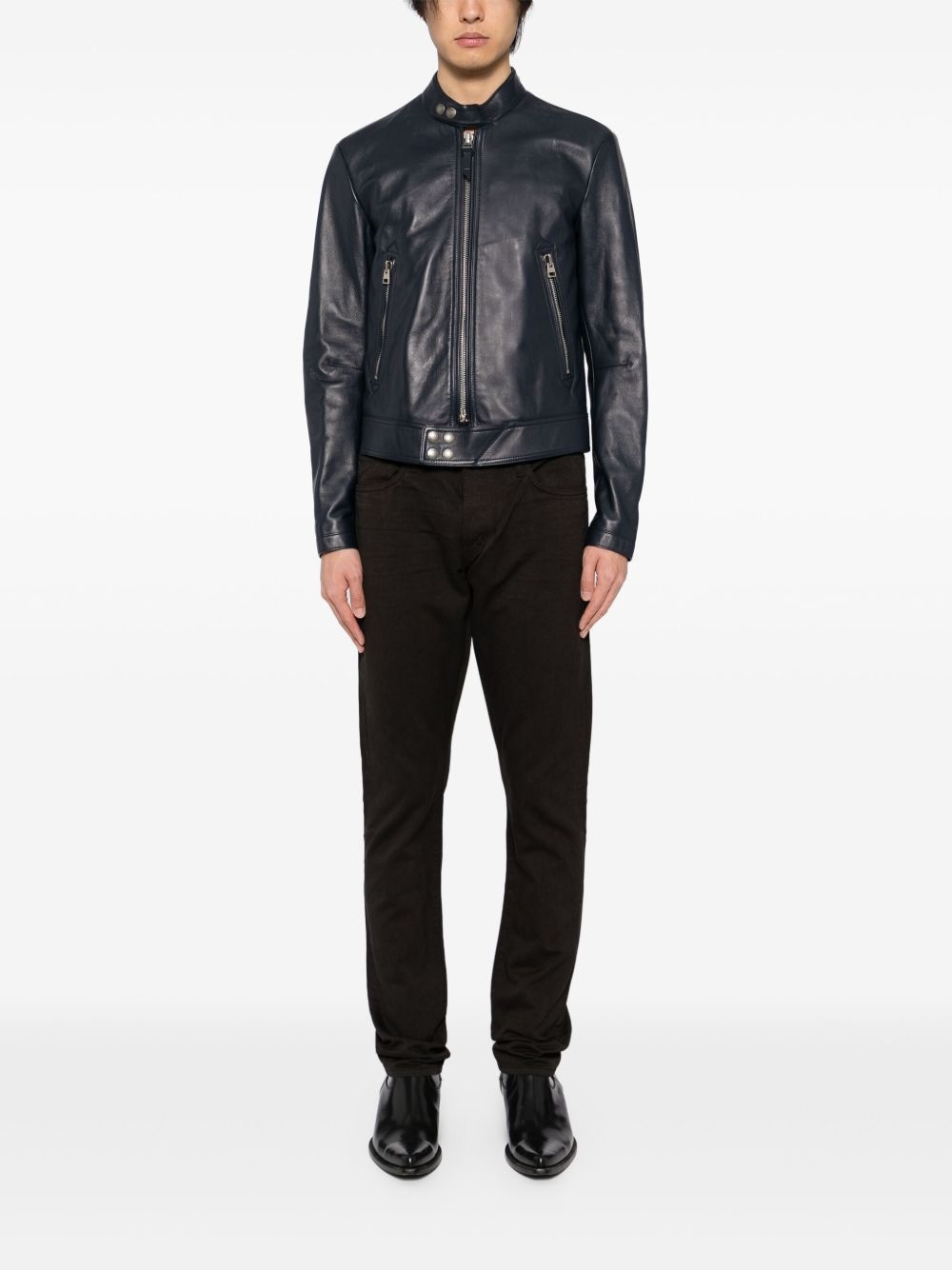 compact twill slim-fit jeans - 2
