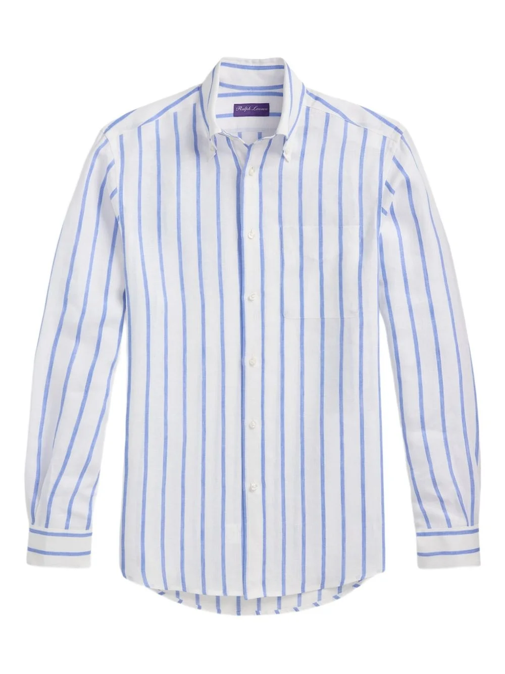 striped button-up shirt - 1