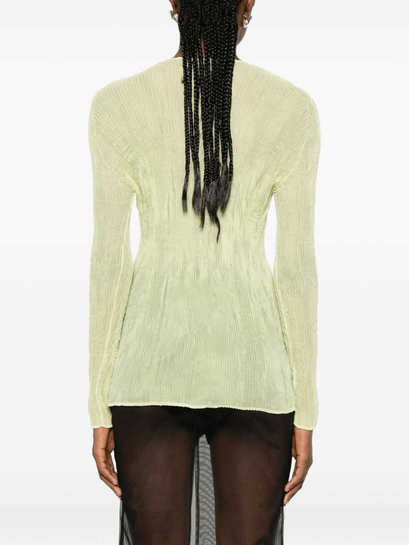 V-neck ruffled T-shirt 4