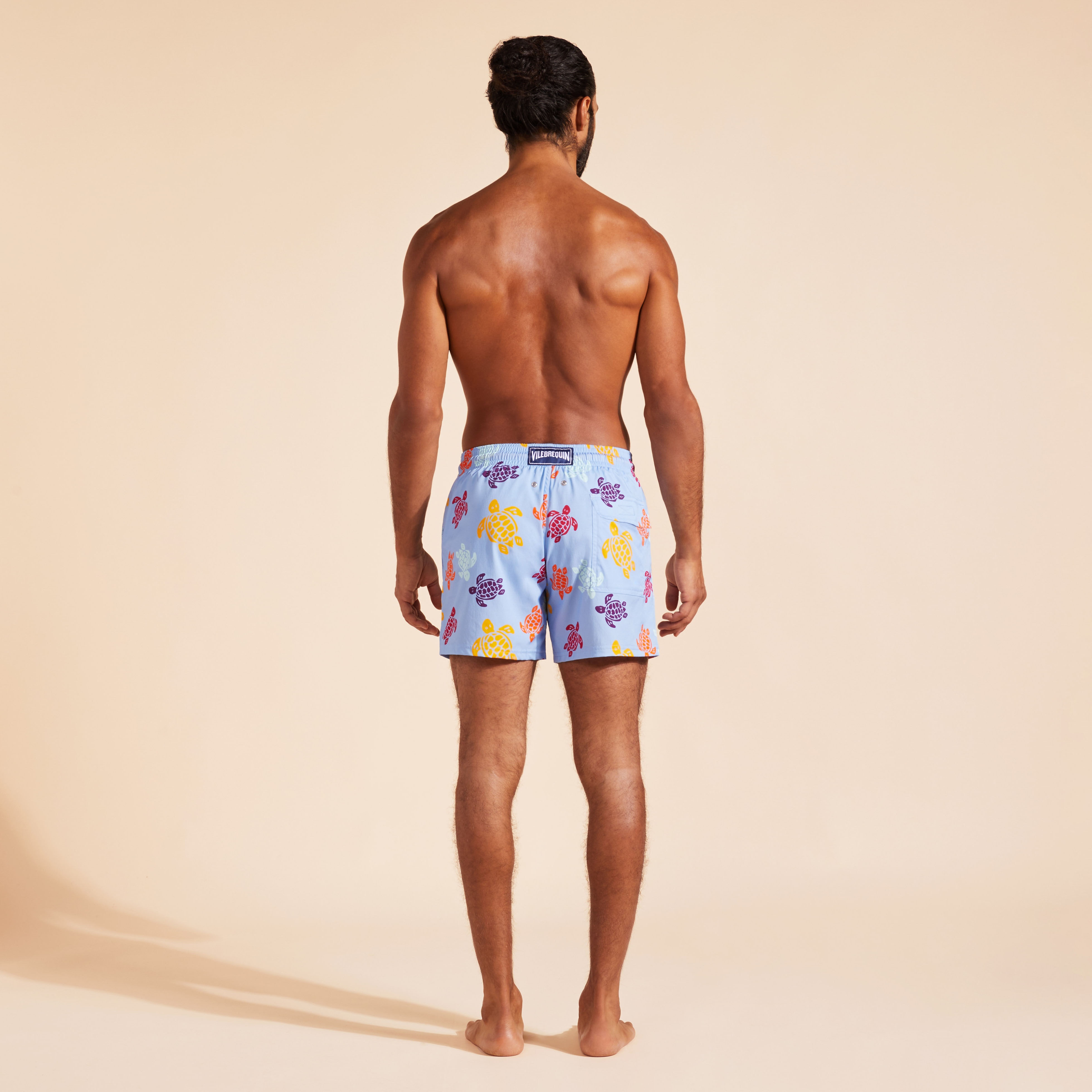 Men Stretch Swim Trunks Tortues Multicolores - 4