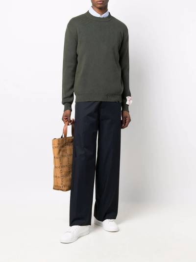 Golden Goose distressed crew neck sweatshirt outlook