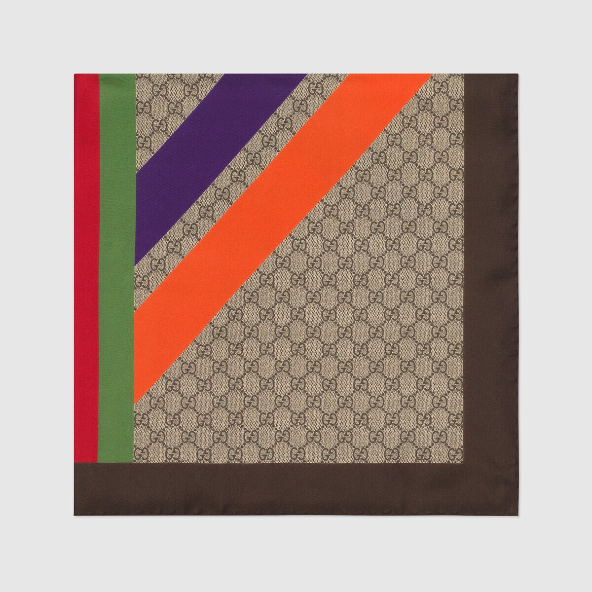 Geometric GG print twill scarf - 2
