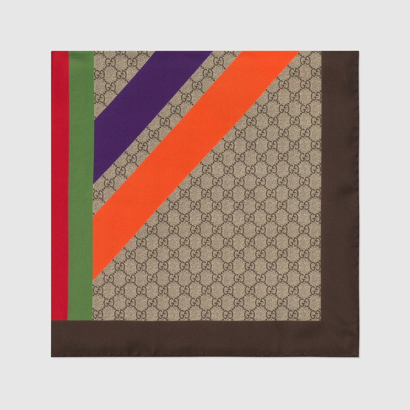 GUCCI Geometric GG print twill scarf outlook